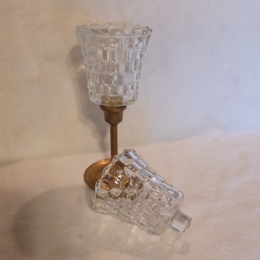 Home Interiors Textured Glass Candle Holders